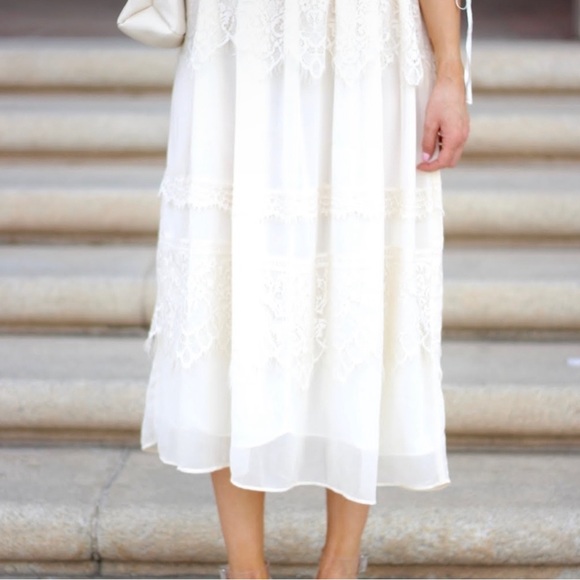 CHICWISH Lace Chiffon Dress - Picture 3 of 4